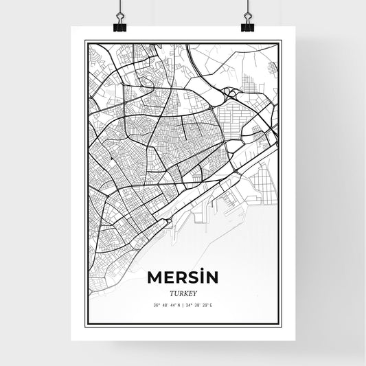 Mersin Turkey - Premium City Map Poster