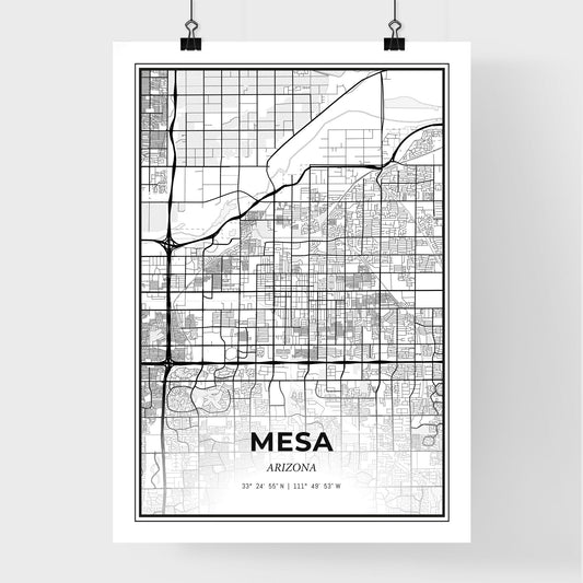 Mesa Arizona - Premium City Map Poster