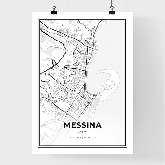 Messina Italy - Premium City Map Poster