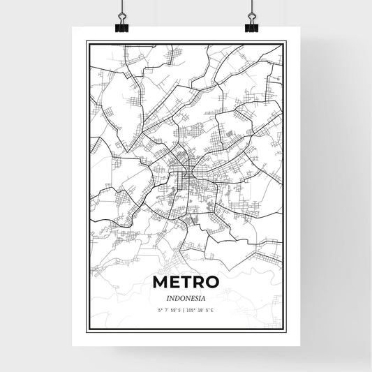 Metro Indonesia - Premium City Map Poster