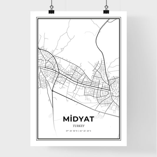 Midyat Turkey - Premium City Map Poster