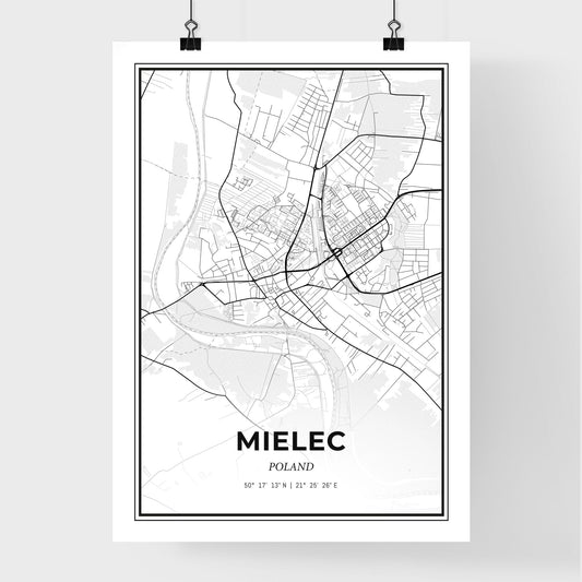 Mielec Poland - Premium City Map Poster