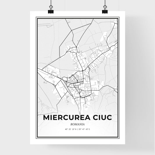 Miercurea Ciuc Romania - Premium City Map Poster