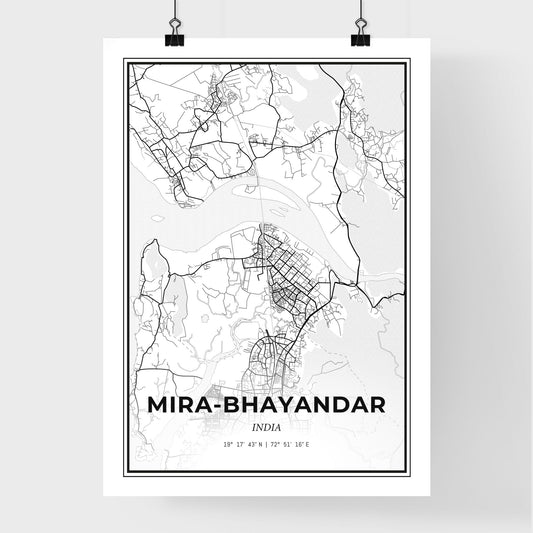 Mira-Bhayandar India - Premium City Map Poster
