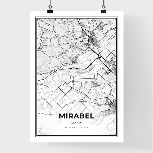 Mirabel Canada - Premium City Map Poster
