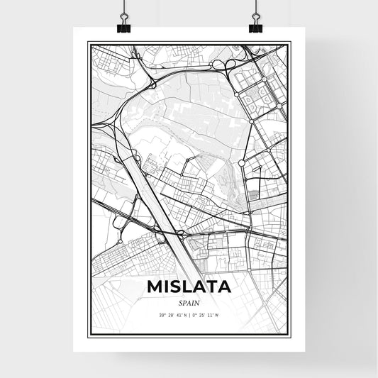 Mislata Spain - Premium City Map Poster