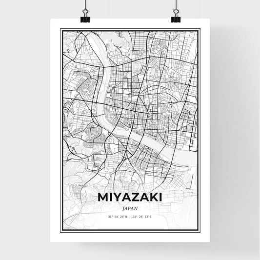 Miyazaki Japan - Premium City Map Poster