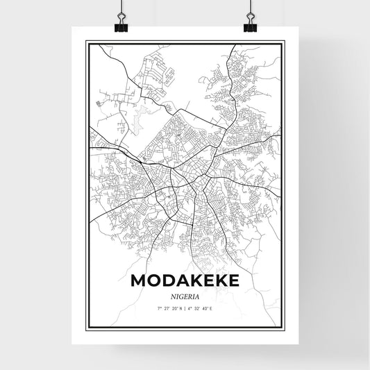Modakeke Nigeria - Premium City Map Poster
