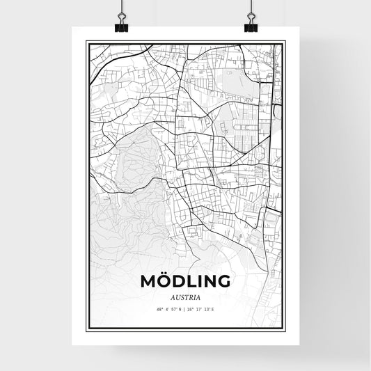 Mödling Austria - Premium City Map Poster