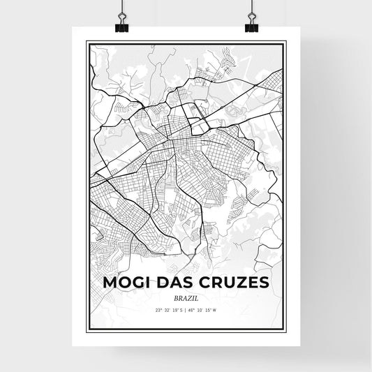 Mogi das Cruzes Brazil - Premium City Map Poster