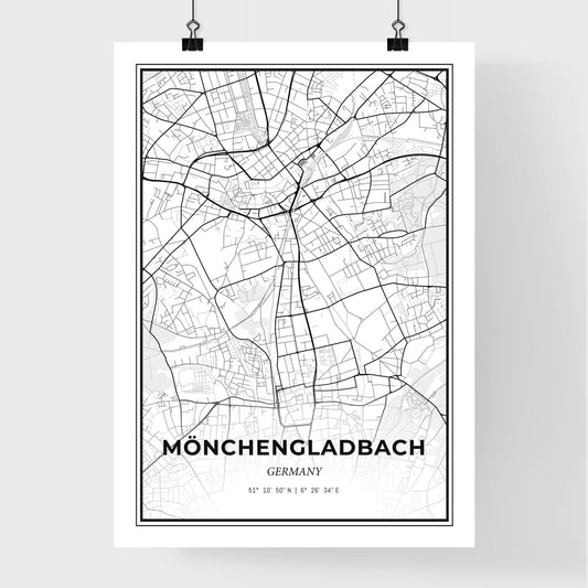 Monchengladbach Germany - Premium City Map Poster