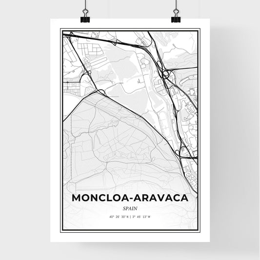 Moncloa-Aravaca Spain - Premium City Map Poster