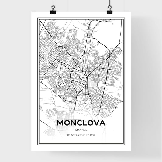 Monclova Mexico - Premium City Map Poster