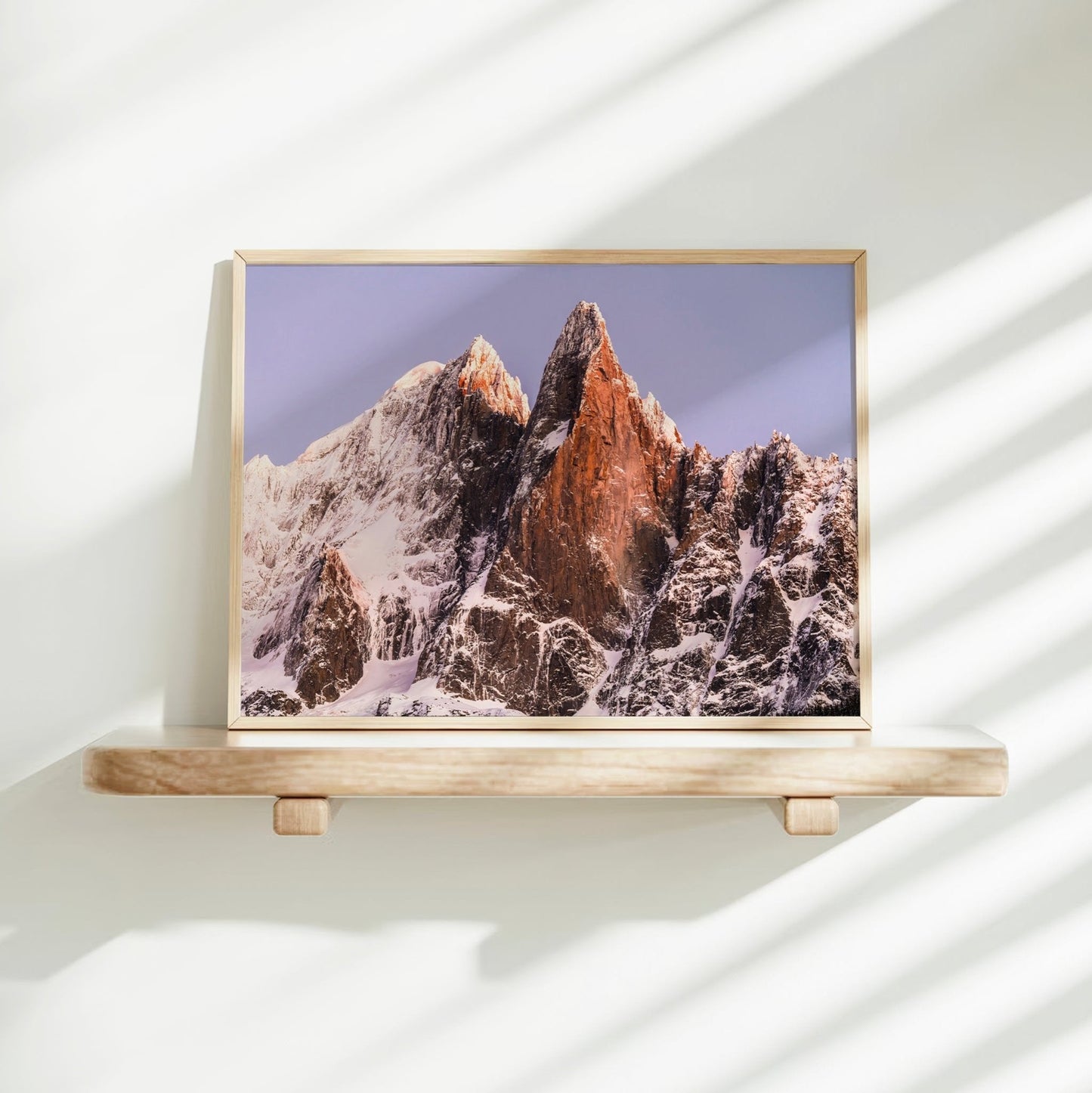 Les Drus Chamonix Wall Art Print | Stunning French Alps Sunset