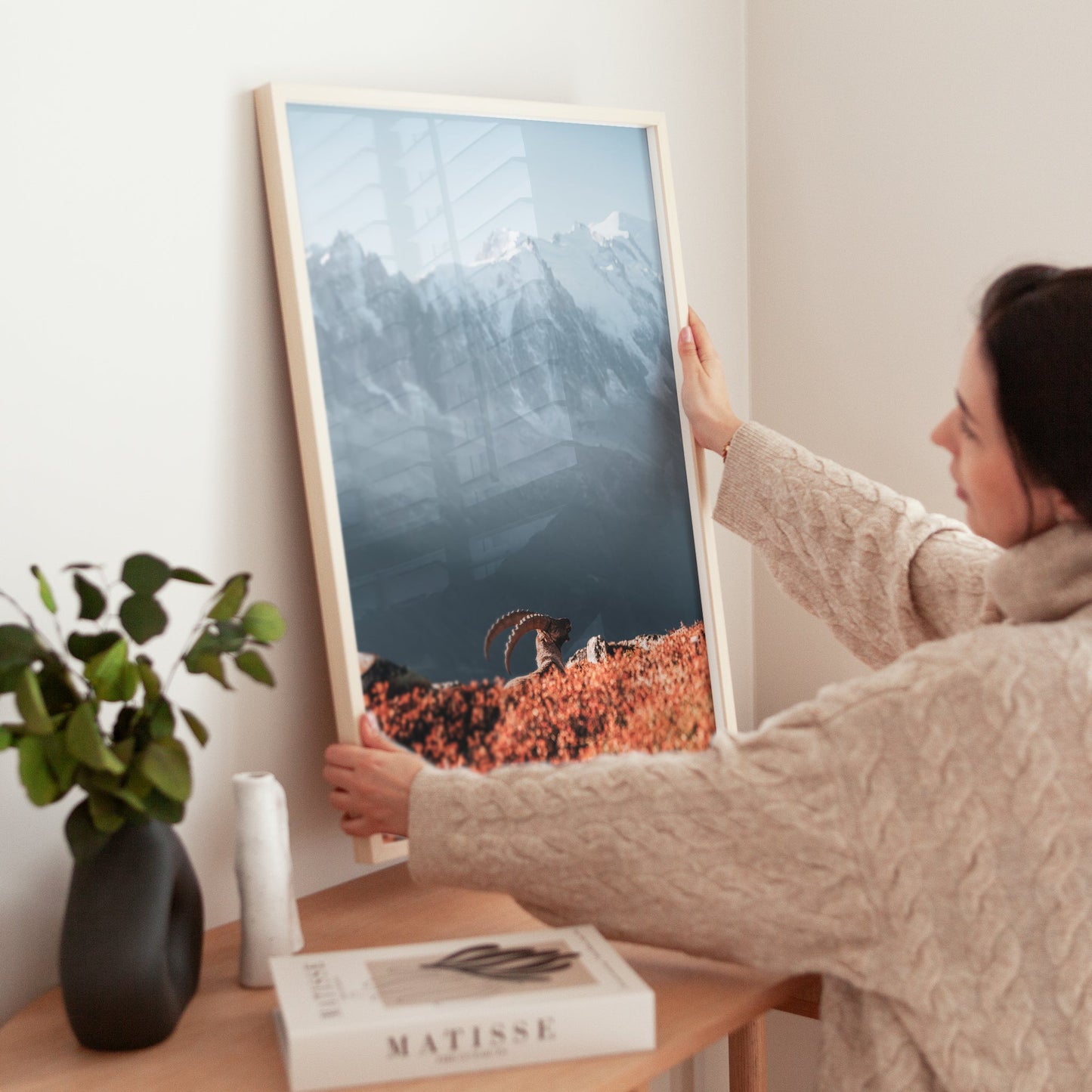 Ibex at Sunrise Print – Chamonix Wildlife and Mont Blanc Wall Art