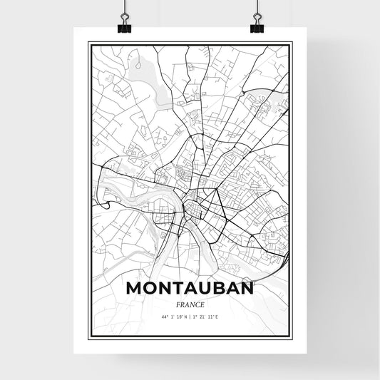 Montauban France - Premium City Map Poster
