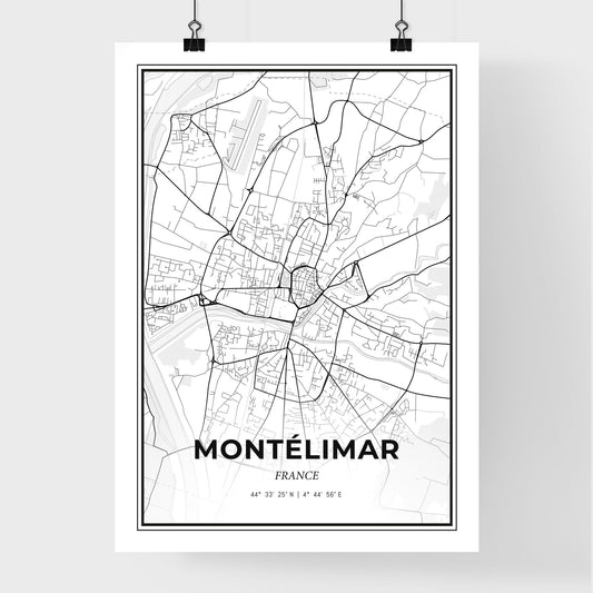 Montélimar France - Premium City Map Poster