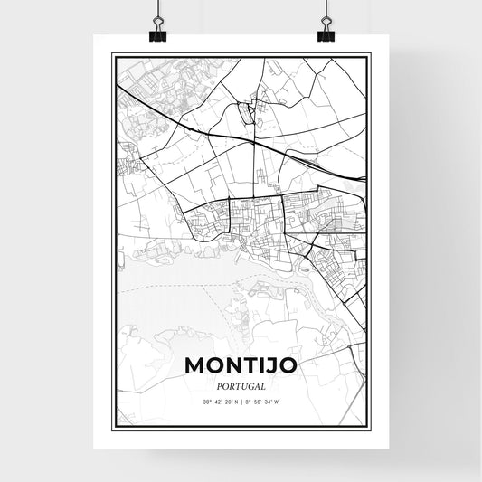 Montijo Portugal - Premium City Map Poster