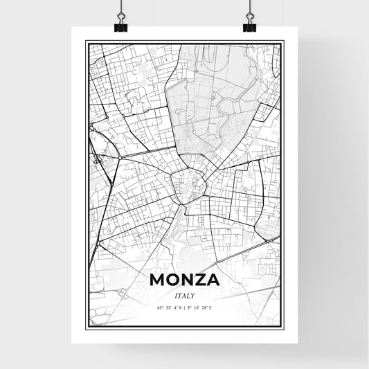 Monza Italy - Premium City Map Poster