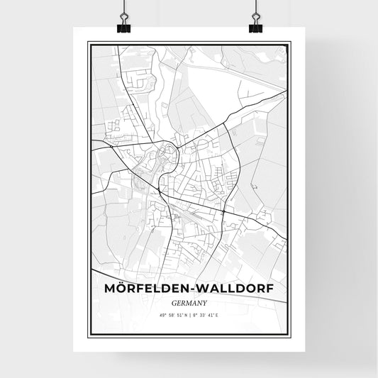 Morfelden-Walldorf Germany - Premium City Map Poster