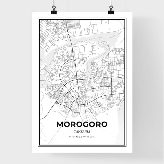 Morogoro Tanzania - Premium City Map Poster
