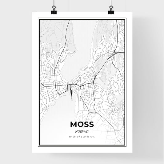 Moss Norway - Premium City Map Poster