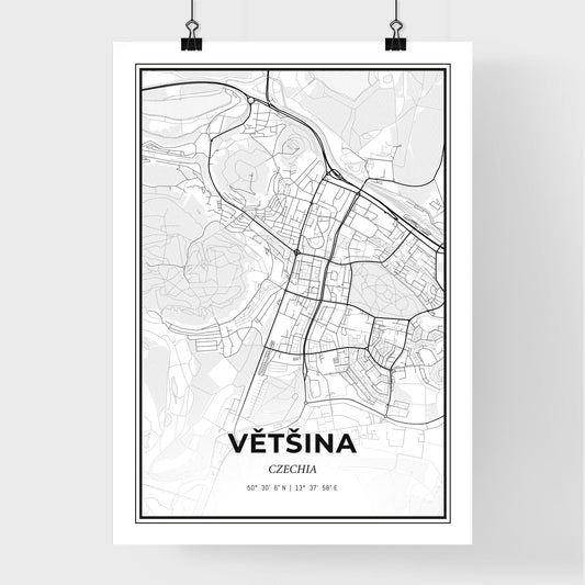Most Czechia - Premium City Map Poster