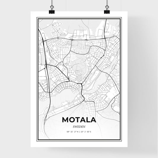 Motala Sweden - Premium City Map Poster