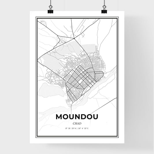 Moundou Chad - Premium City Map Poster