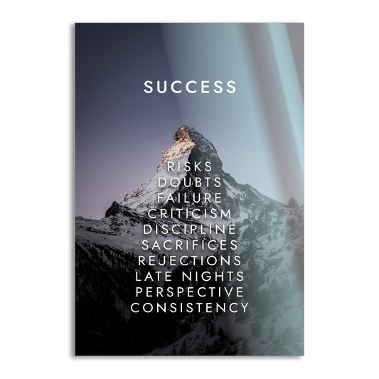 Mountain of Success V2 - Leinwandbild Motivation