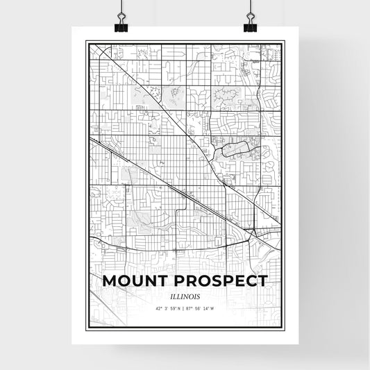 Mount Prospect Illinois - Premium City Map Poster