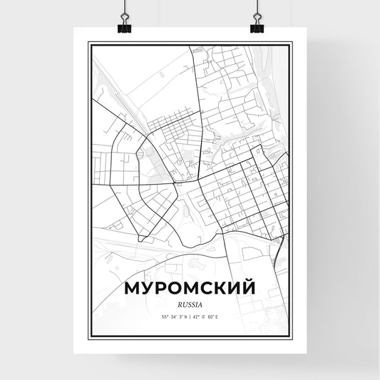 Murom Russia - Premium City Map Poster