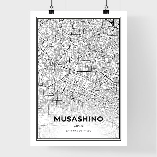 Musashino Japan - Premium City Map Poster