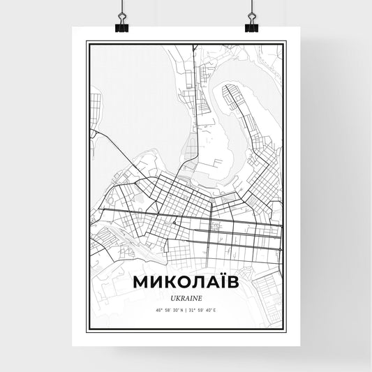 Mykolaiv Ukraine - Premium City Map Poster