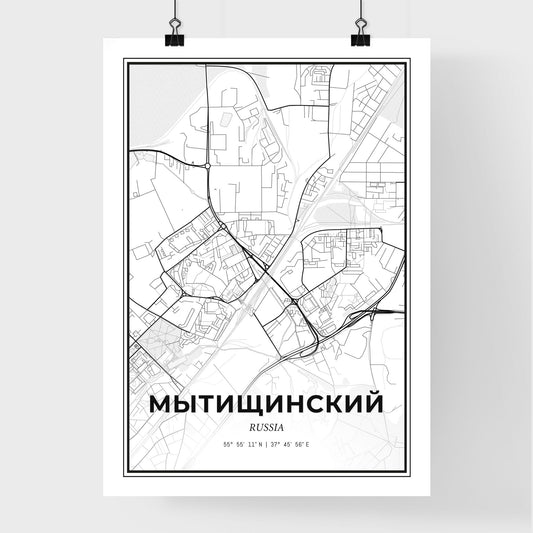 Mytishchi Russia - Premium City Map Poster