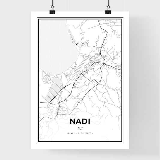 Nadi Fiji - Premium City Map Poster