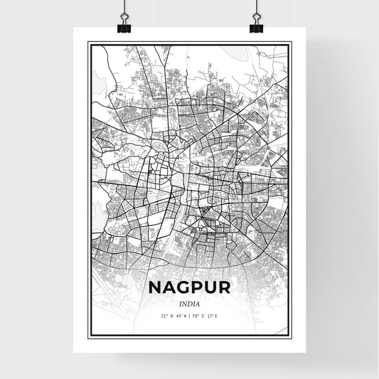 Nagpur India - Premium City Map Poster