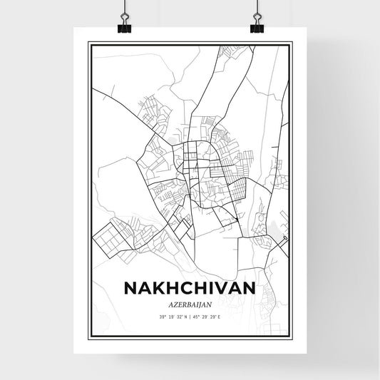Nakhchivan Azerbaijan - Premium City Map Poster