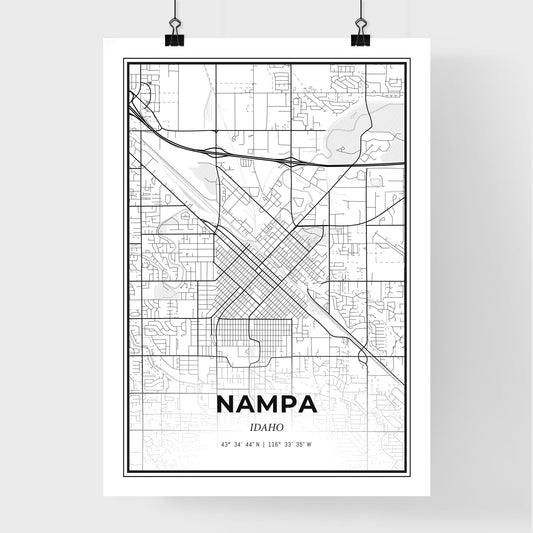 Nampa Idaho - Premium City Map Poster