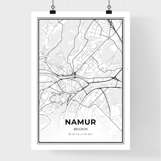 Namur Belgium - Premium City Map Poster