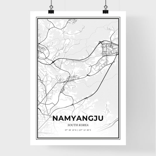 Namyangju South Korea - Premium City Map Poster