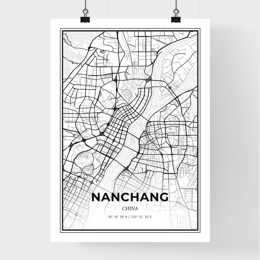 Nanchang China - Premium City Map Poster