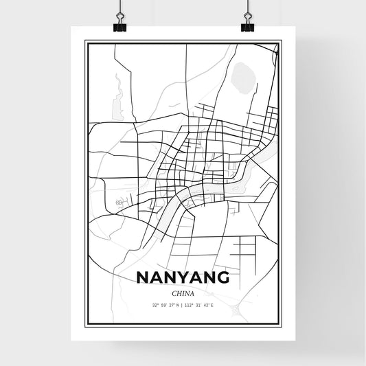 Nanyang China - Premium City Map Poster