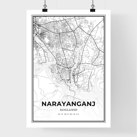 Narayanganj Bangladesh - Premium City Map Poster