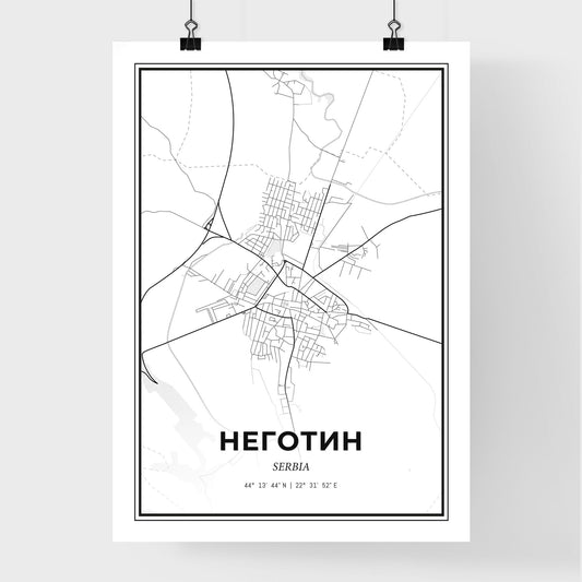 Negotin Serbia - Premium City Map Poster