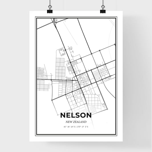 Nelson New Zealand - Premium City Map Poster