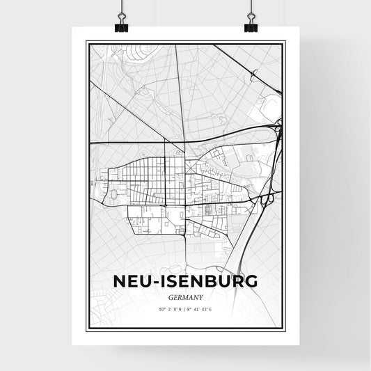 Neu-Isenburg Germany - Premium City Map Poster