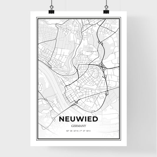 Neuwied Germany - Premium City Map Poster