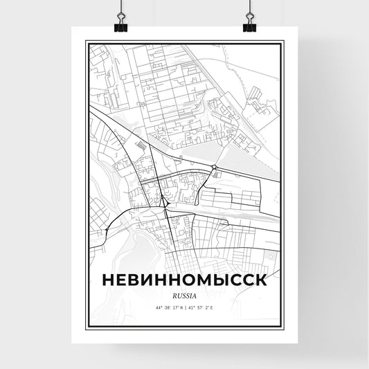 Nevinnomyssk Russia - Premium City Map Poster