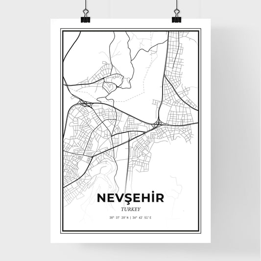 Nevşehir Turkey - Premium City Map Poster